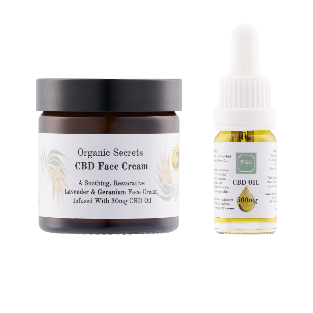 30mg CBD Face Cream & 500mg CBD Oil | Perfect Partners | Value Bundle