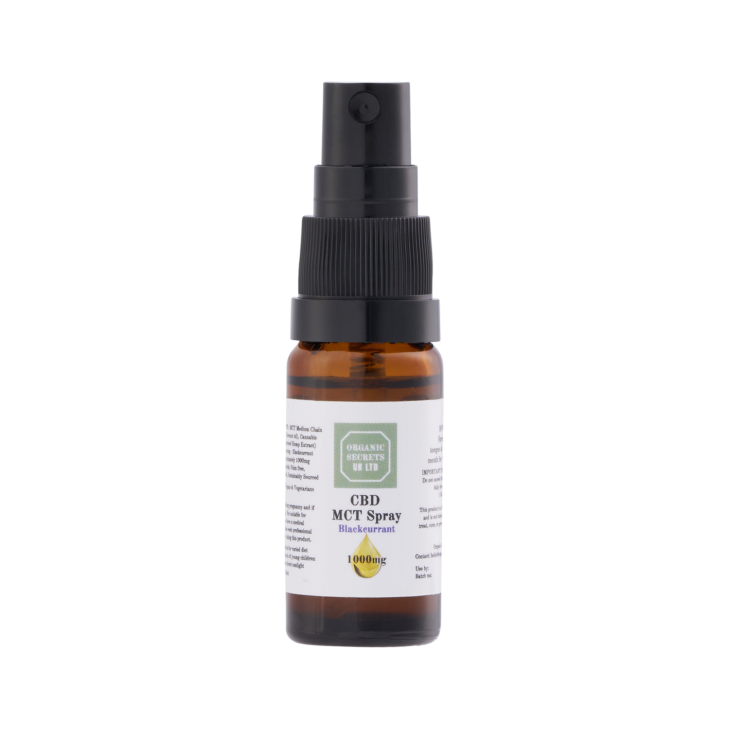 Organic SEcrets 1000mg CBD blackcurrant MCT oil spray is our best value CBD oil