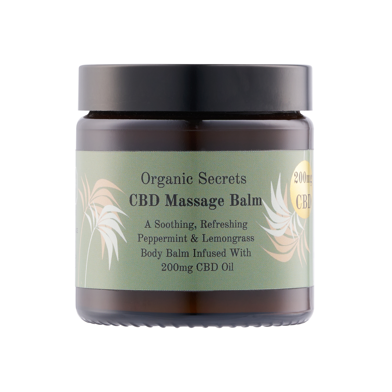 CBD Massage Balm/Muscle Rub wth Peppermint & Lemongrass from Organic Secrets UK 