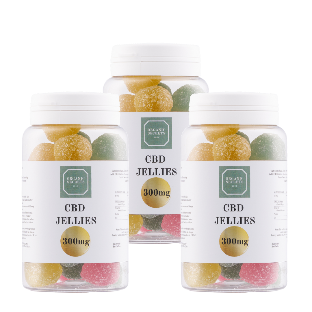 Value bundle of 3 x jars of 10mg CBD Jellies suitable for vegans and vegetarians. 