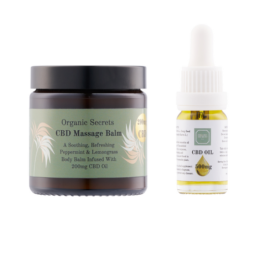 200mg CBD Body Massage Balm and 500mg CBD Oil | Perfect Partners |Value Bundle