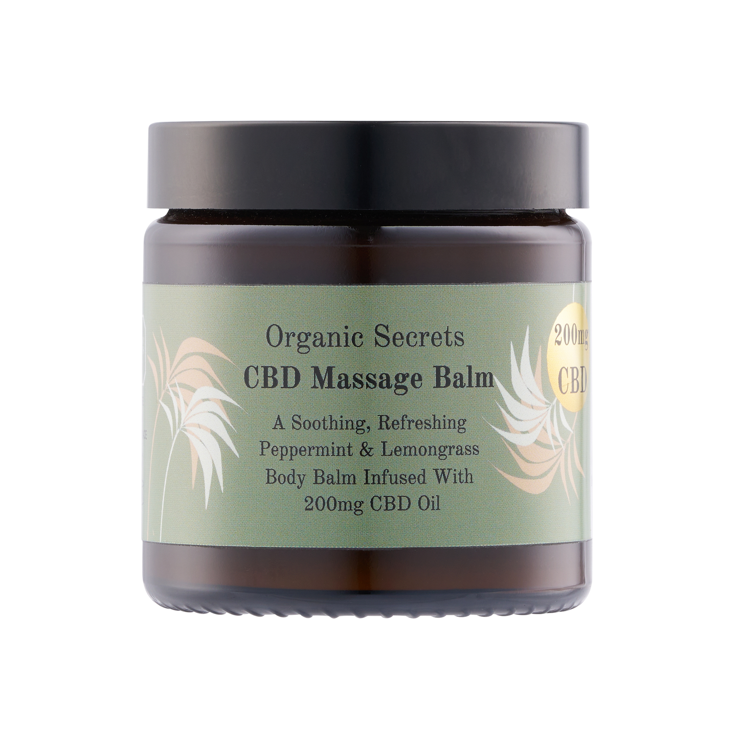 Lemongrass & Peppermint CBD Massage and Muscle Balm from Organic Secrets UK Ltd. Ideal choice to help with physical pain