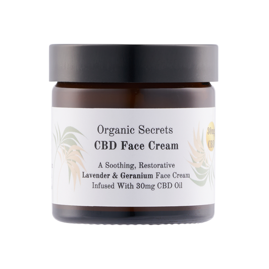 Lavender & Geranium CBD Face Cream from Organic Secrets UK Ltd