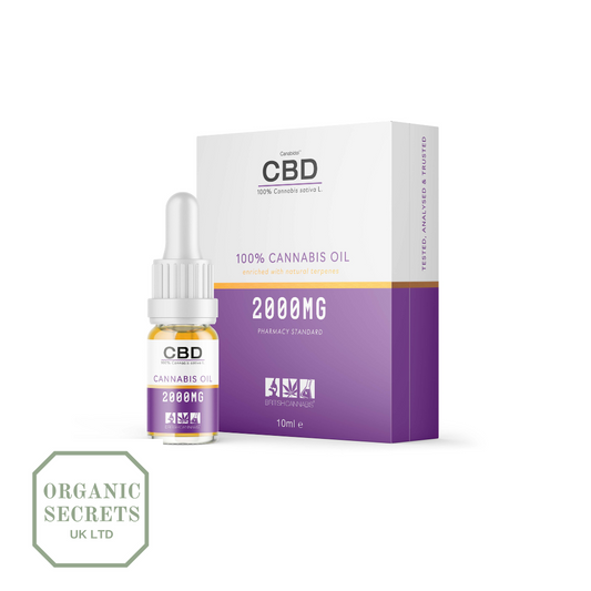 Canabidol 2000mg CBD Oil available from Organic Secrets UK Ltd