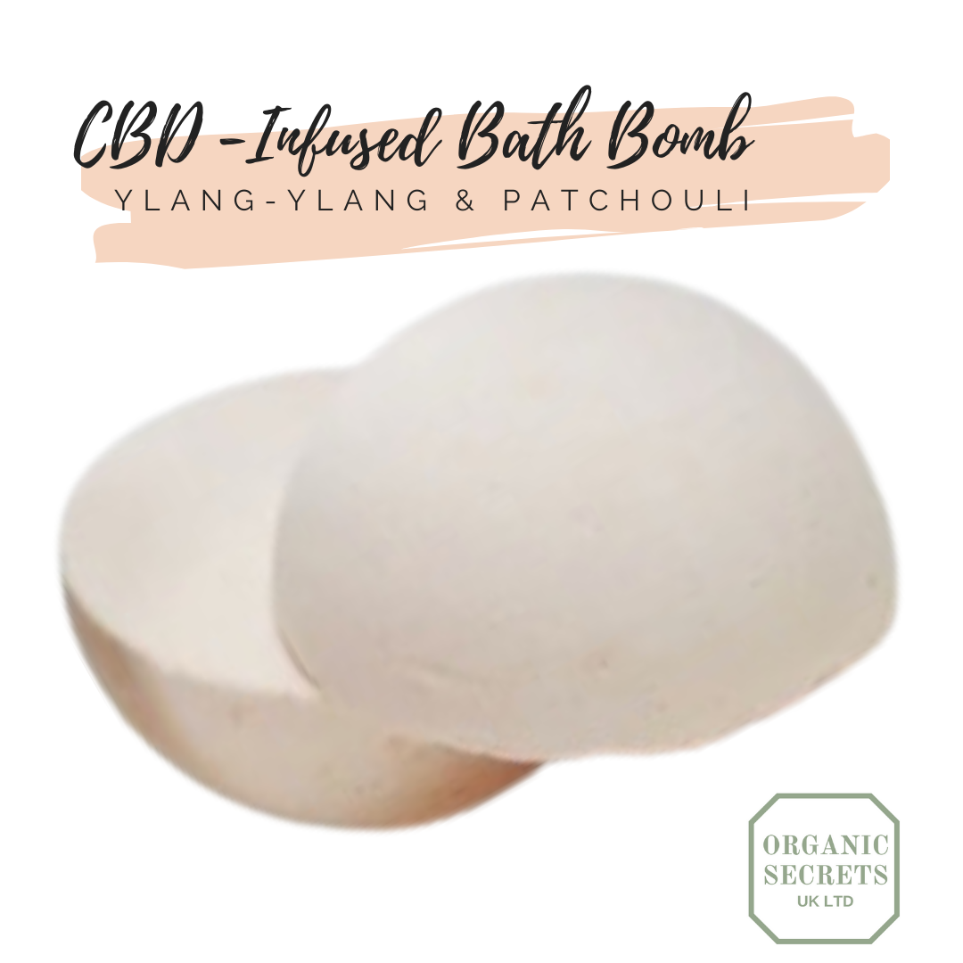 CBD Bath bomb.  Ylang-Ylang & Patchouli fragrance