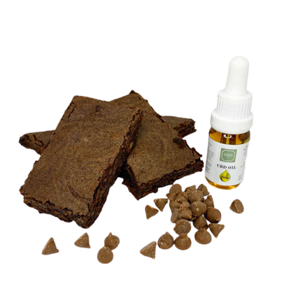 WINNER CBD Brownie. Voted Best CBD Edible Cannavist Awards 2021. choc chip flavour