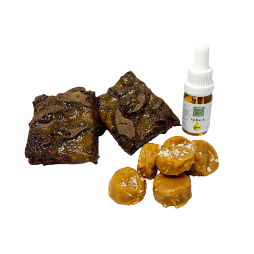 CBD Brownie. Voted Best CBD Edible Cannavist Awards. Salted Caramel flavour