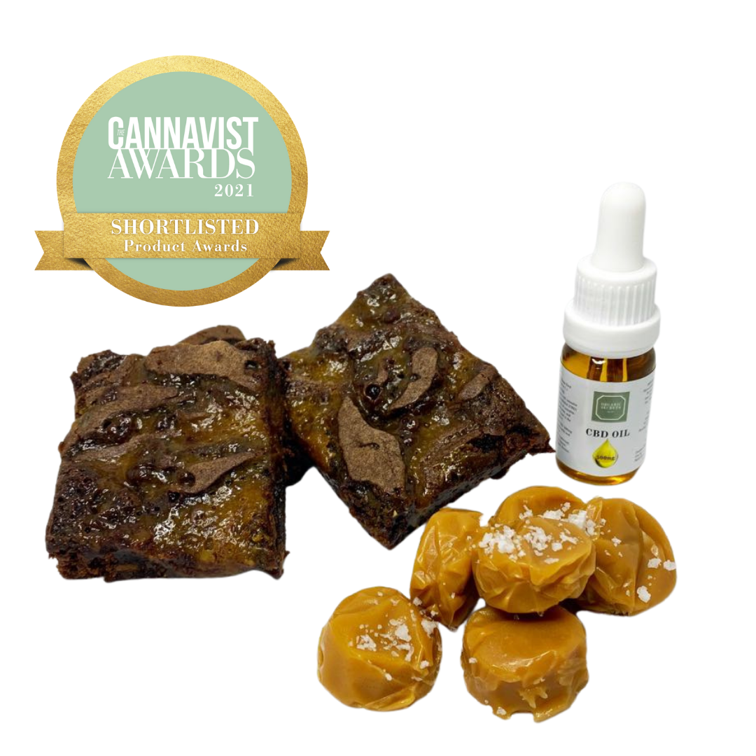 20mg per CBD salted caramel Brownie home-baked by Organic Secrets UK Ltd