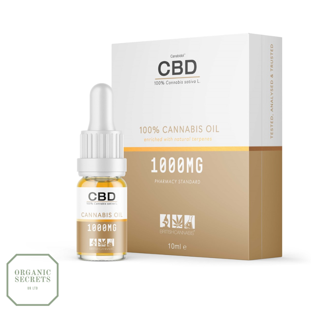 1000mg CBD oil from Canabidol available from Organic Secrets UK Ltd
