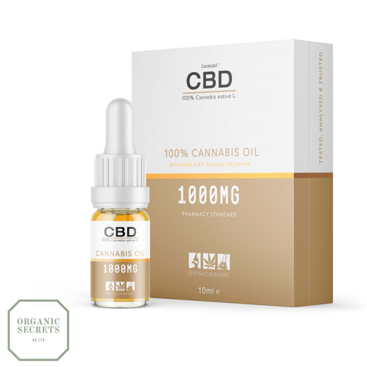 1000mg CBD oil from Canabidol available from Organic Secrets UK Ltd